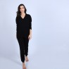 Pull en cachemire ample col V - Olyvia 6610 noir - 01 Noir