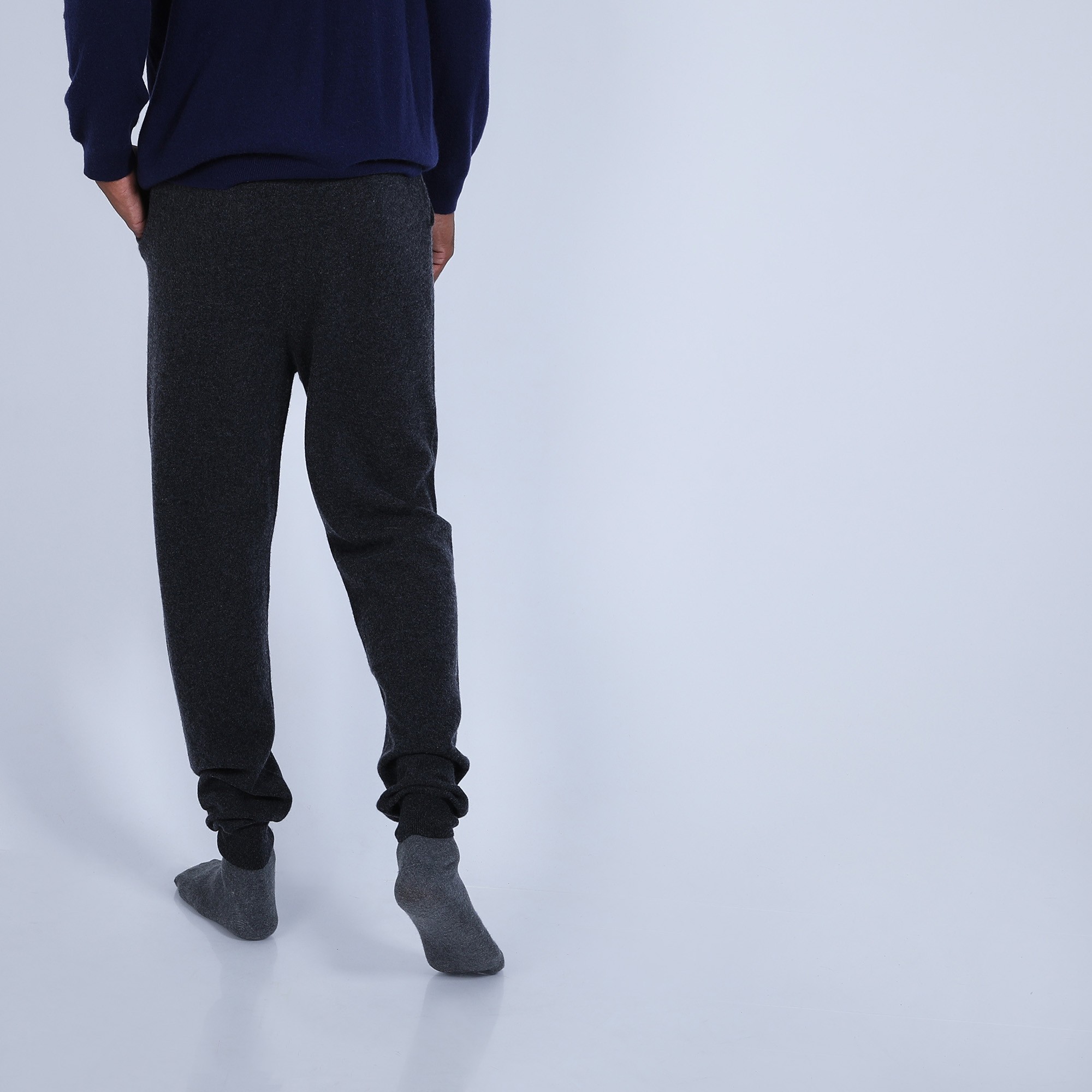 Pantalon en 100% cachemire - Omer 6611 gris anthracite - 10 gris foncé
