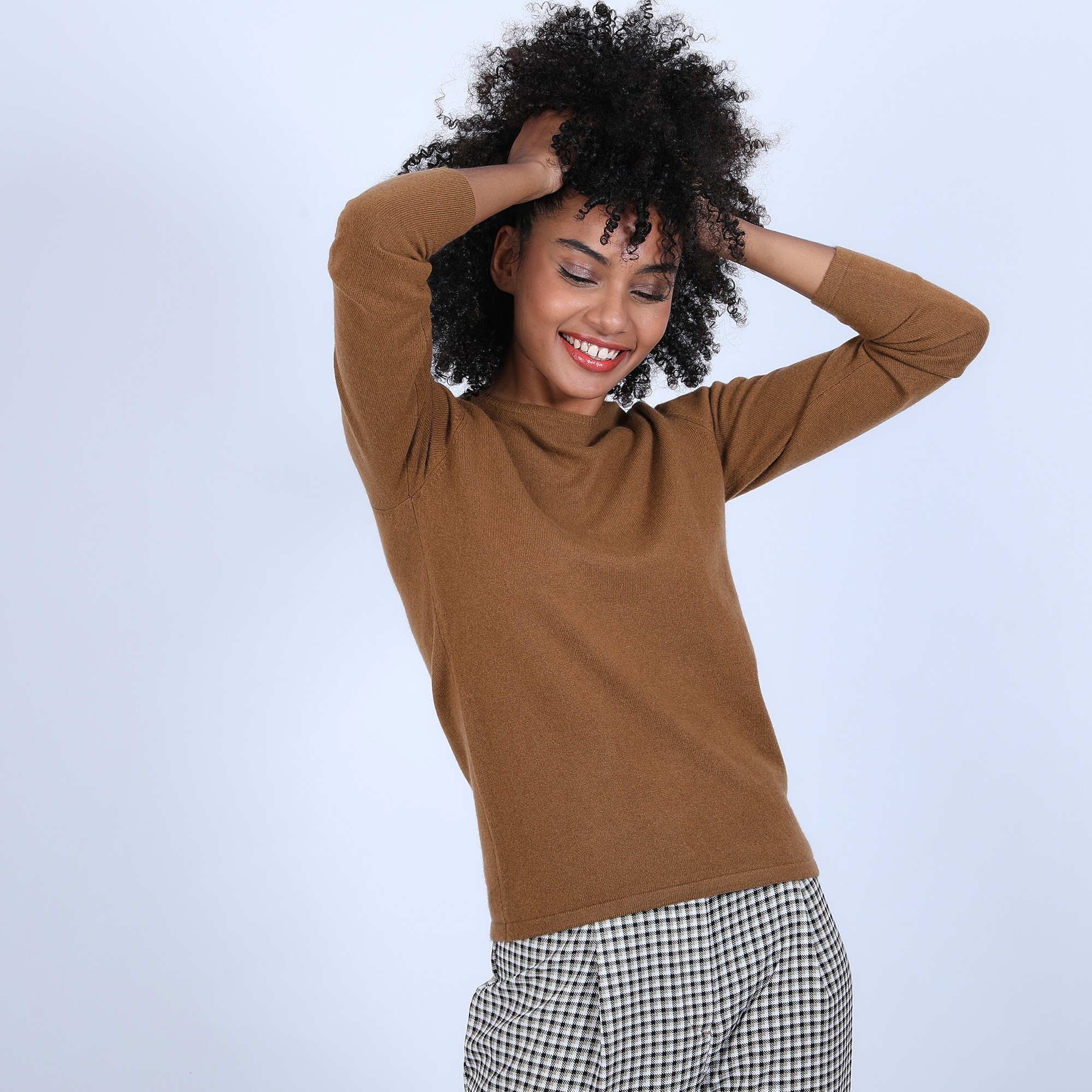Round neck cashmere sweater - Evana
