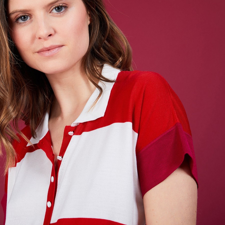 Blusa tricolor de seda natural - Alyzée