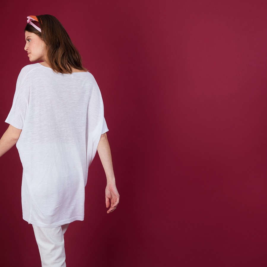 Long flamed linen T-shirt - Bil