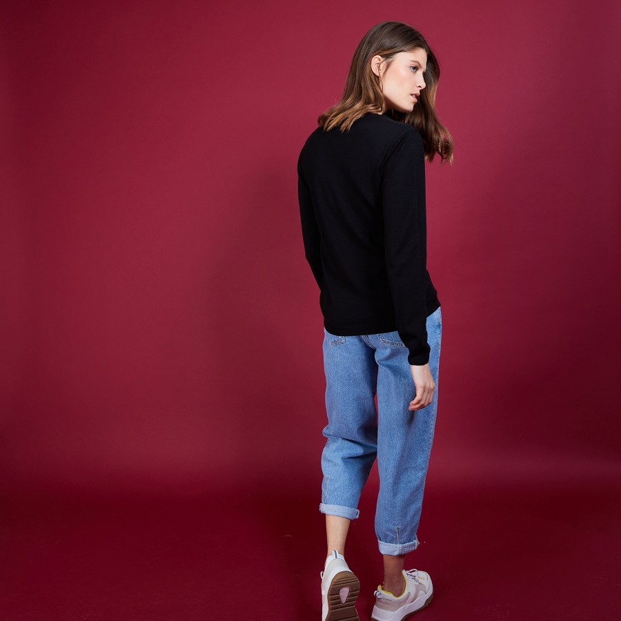 Suéter de lã com decote em V - Boule