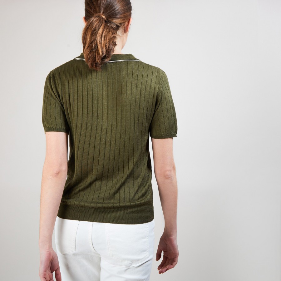 Pull col polo soie naturelle - Alya