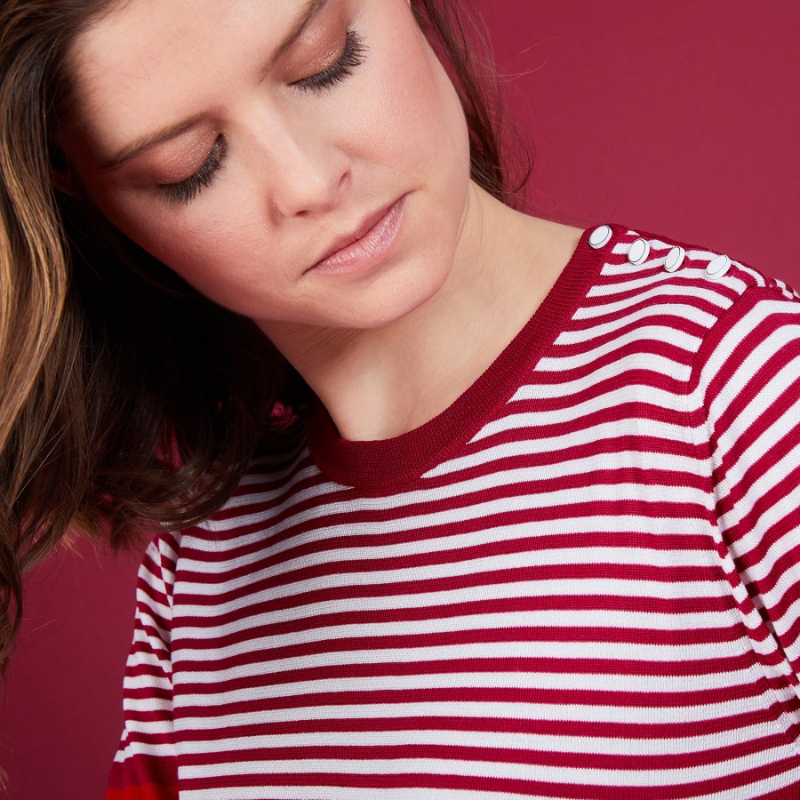 Natural silk round neck sweater - Amélia