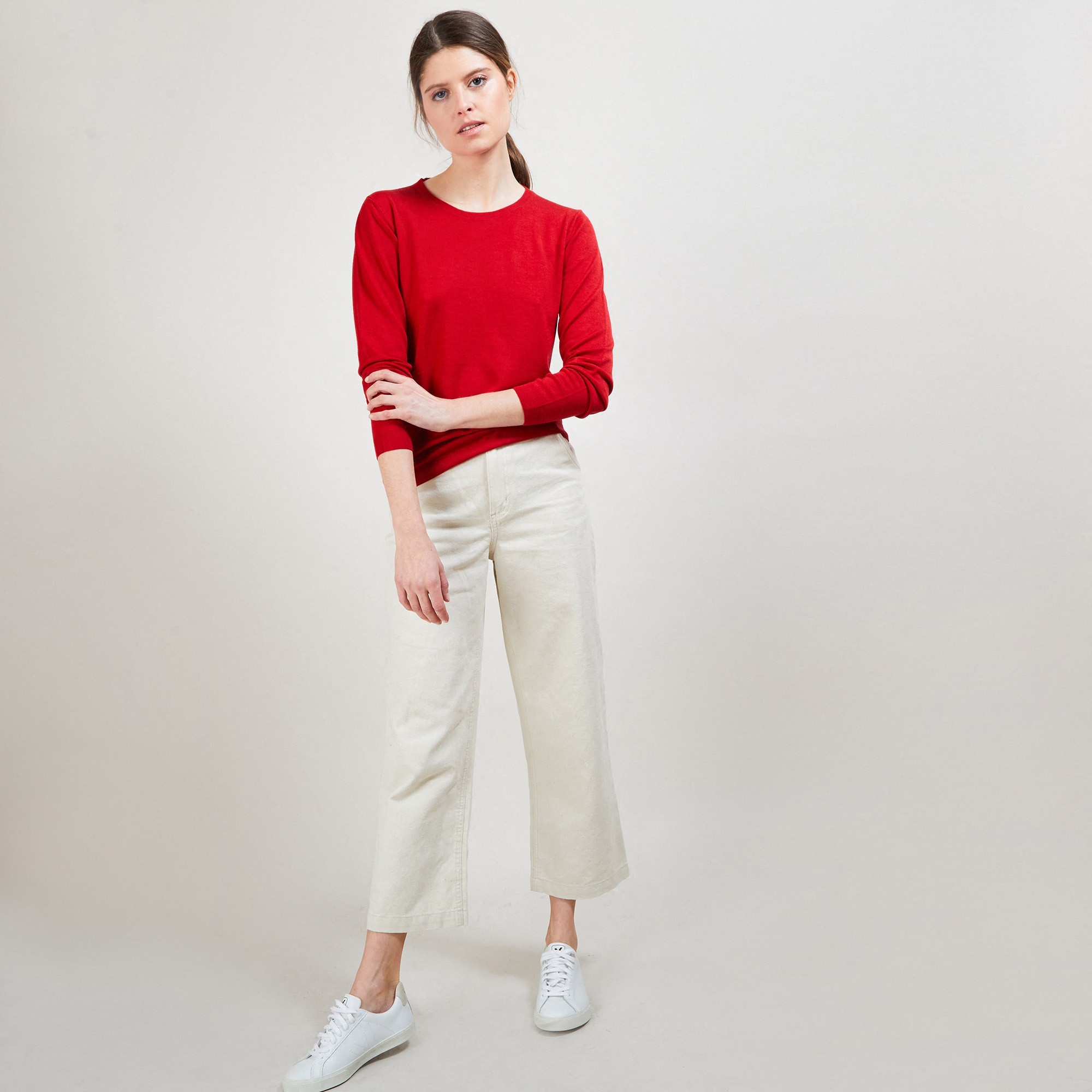 Pull col rond en Laine Mérinos - BALNEO