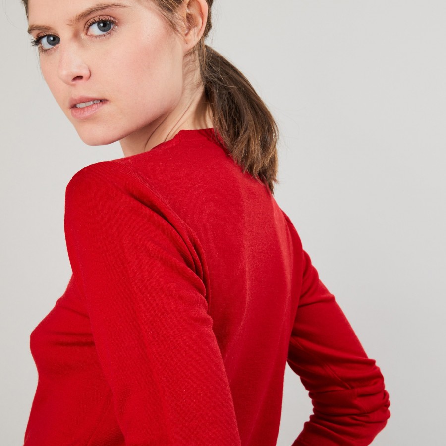Pull col rond en Laine Mérinos - Balneo
