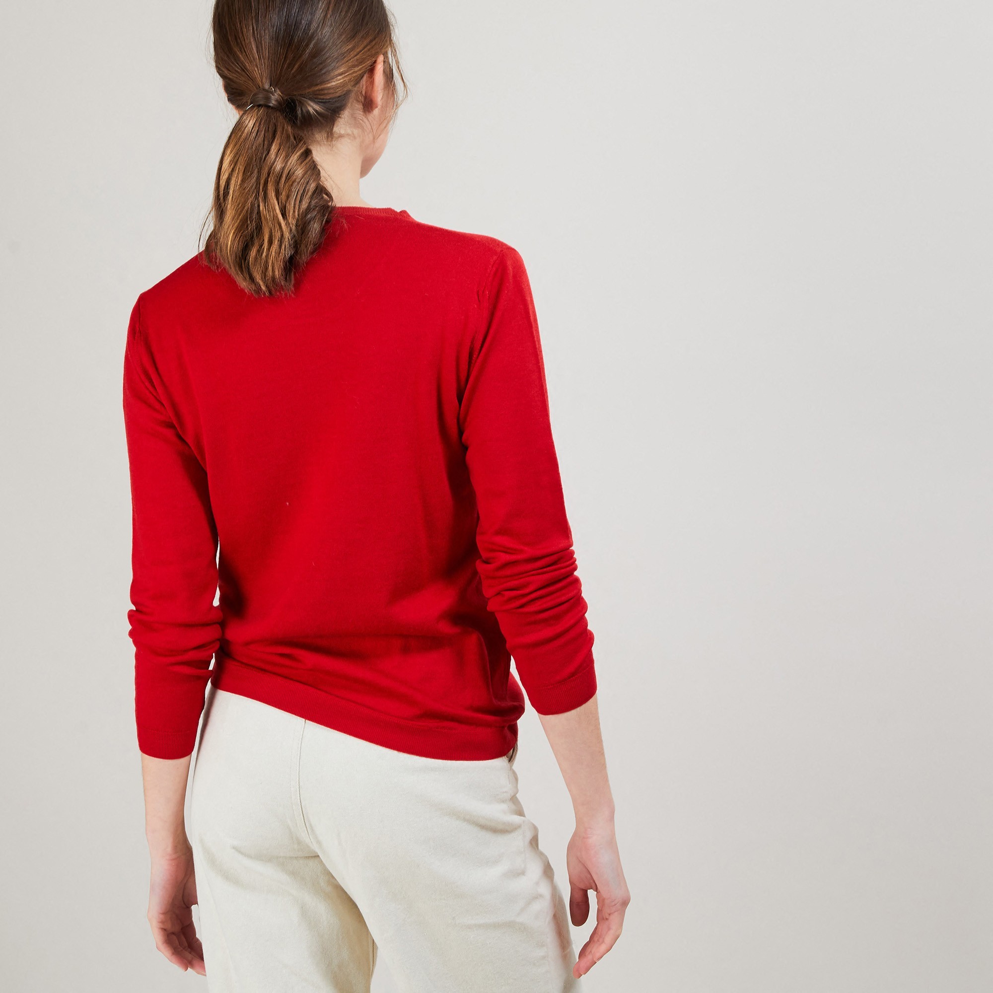 Pull col rond en Laine Mérinos - BALNEO