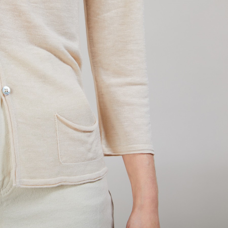 Flamed linen cardigan - Bao