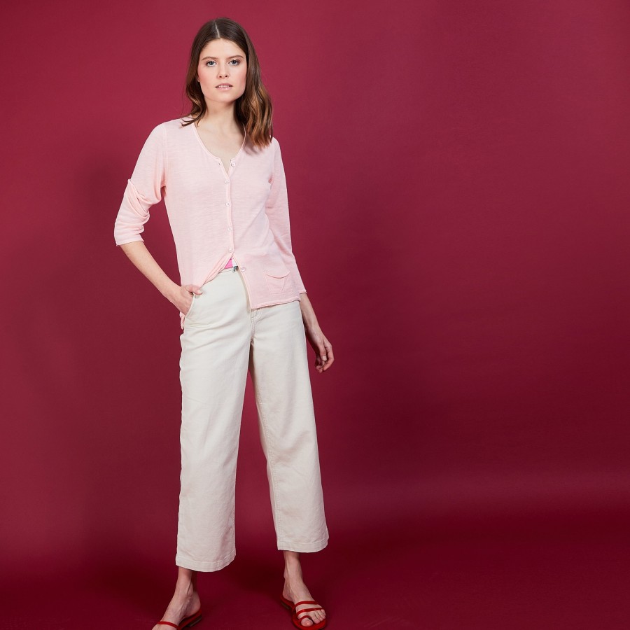 Cardigan de linho com slub - Bao