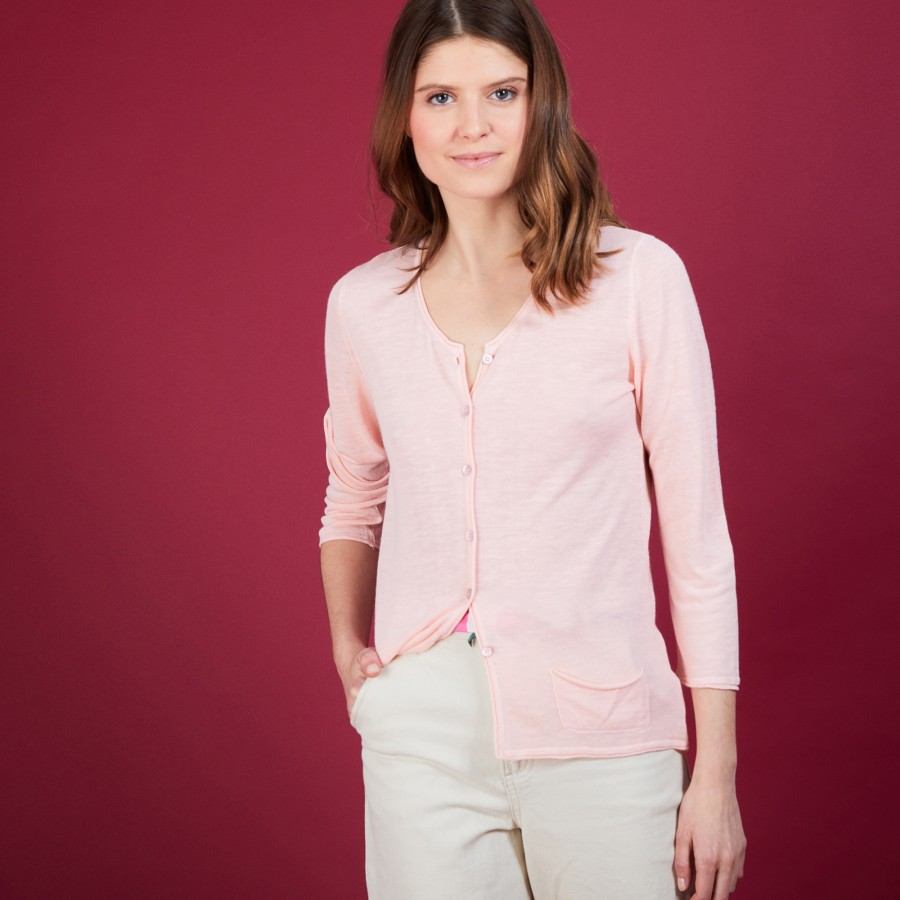 Cardigan de linho com slub - Bao