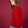 BLOVIS - PULL COL V  SOIE LAINE ET COTON