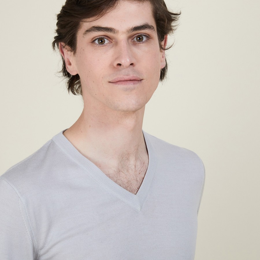 Merino wool V-neck sweater - Elmo