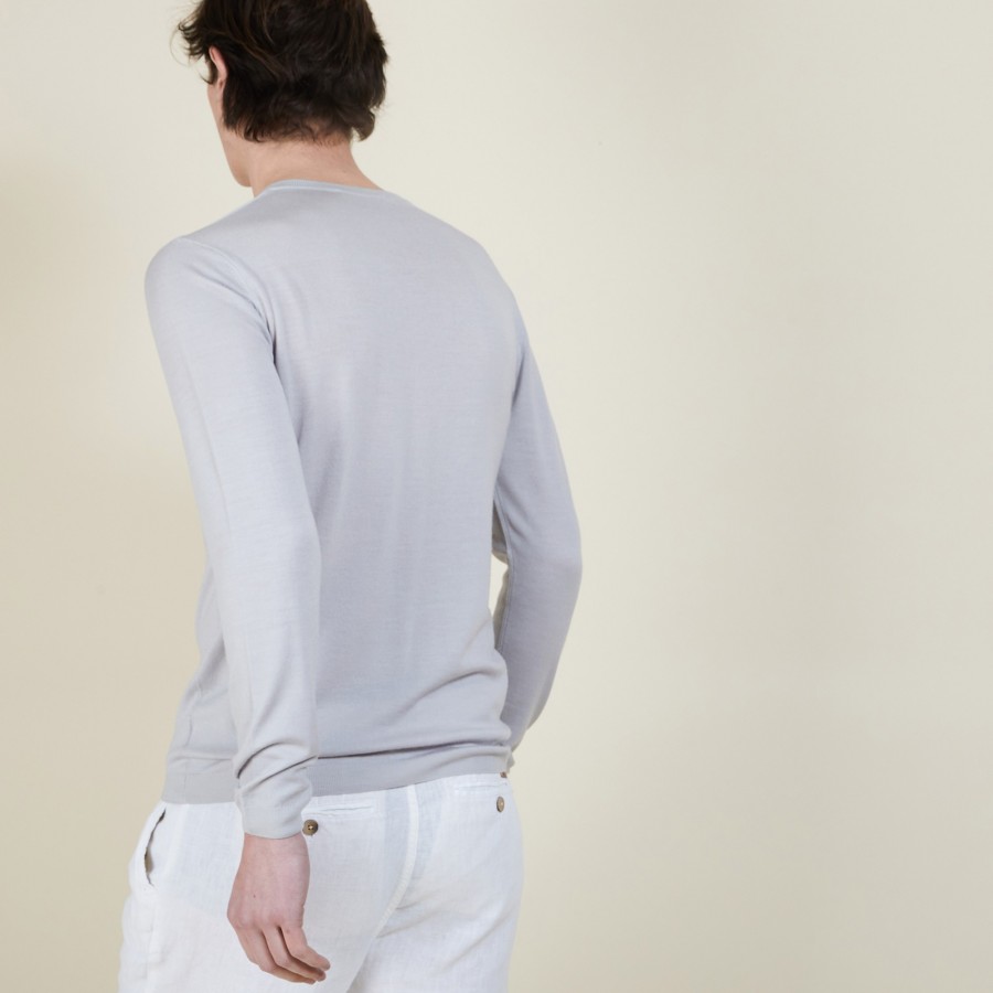 Merino wool V-neck sweater - Elmo