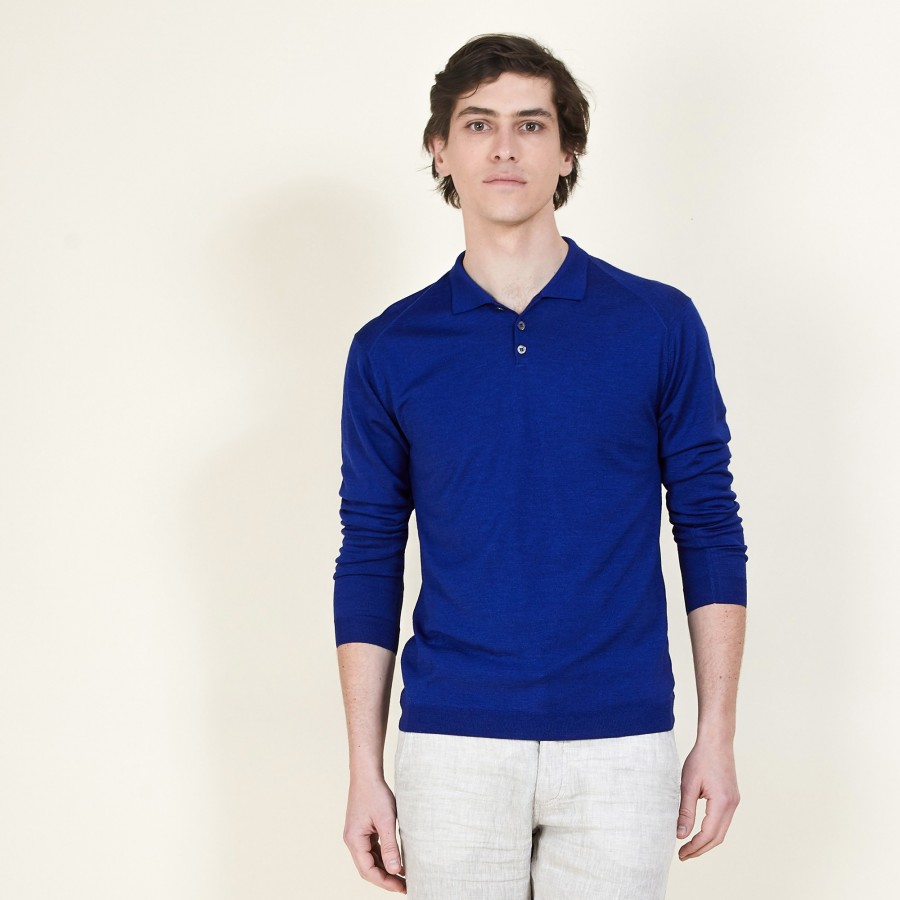 Wool and silk polo neck sweater - Bartev