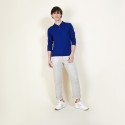 Pull col polo en laine et soie - Bartev 6841 ALTITUDE - 06 Bleu foncé