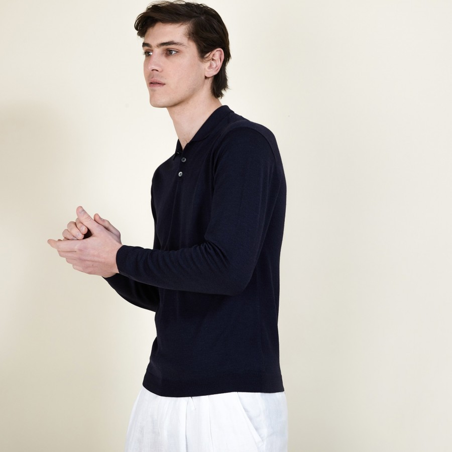 Wool and silk polo neck sweater - Bartev