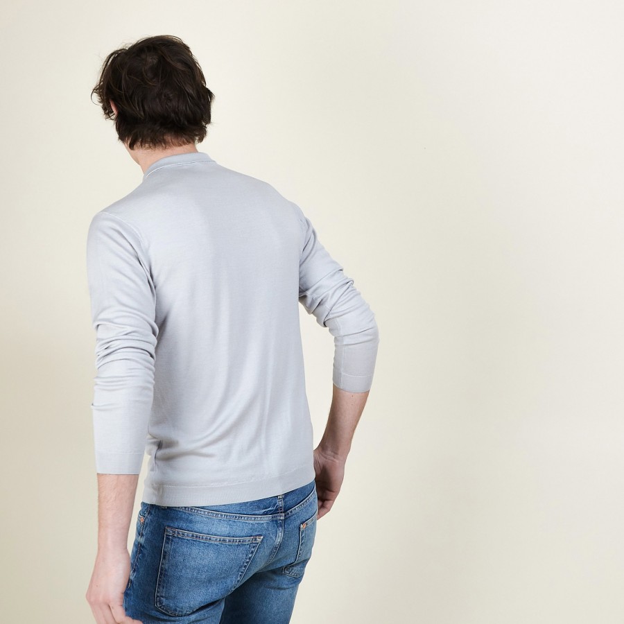 Wool and silk polo neck sweater - Bartev