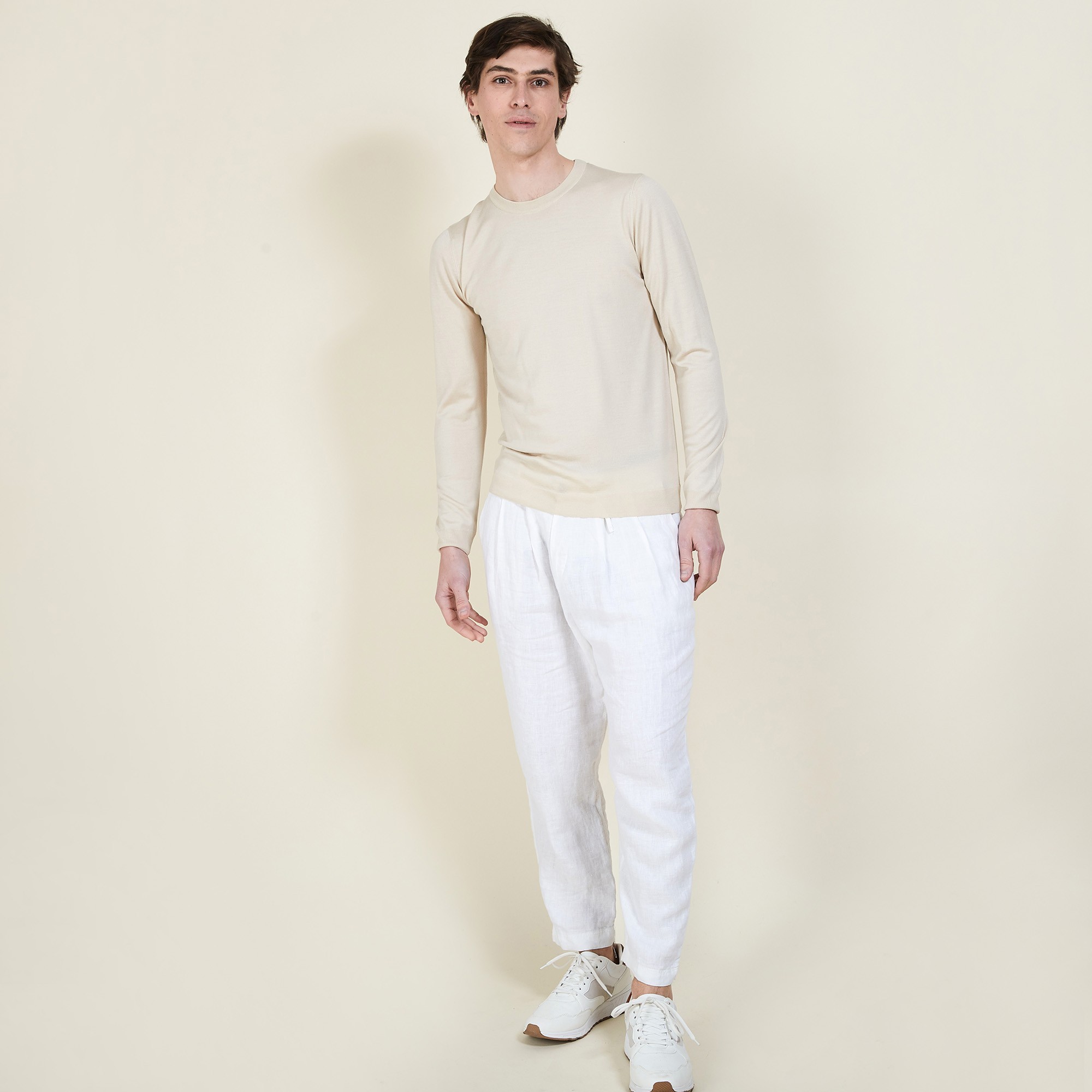BARSAM PULL COL ROND LAINE ET SOIE