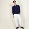 Cotton round neck sweater - Balboa Nvay blue