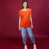Long T-shirt en lin flammé - Coline 6883 flamine - 15 Orange