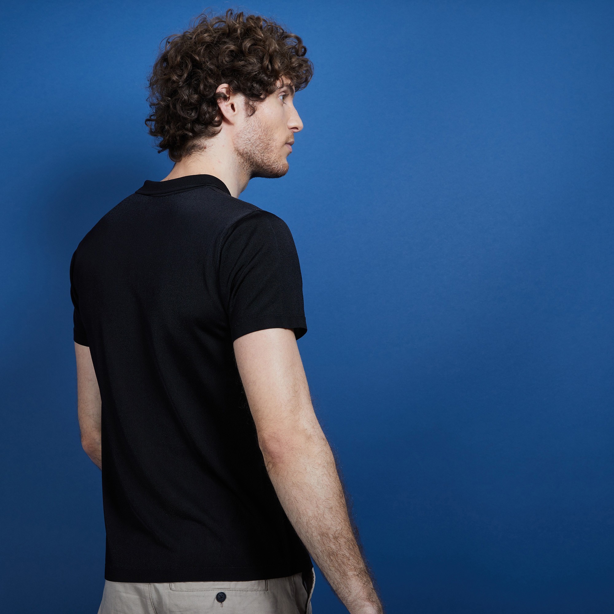 Polo manches courtes en Fil Lumière - Babar 6810 noir - 01 Noir