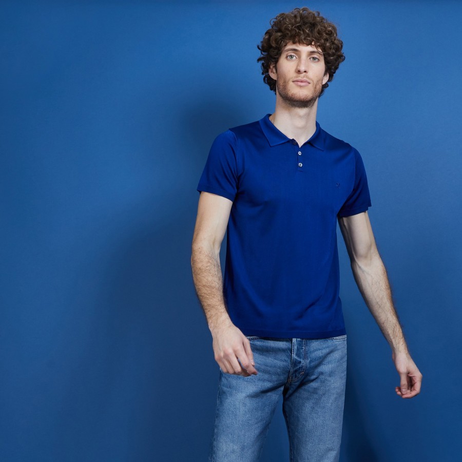 Camisa polo de manga curta em Fil Lumière - Babar