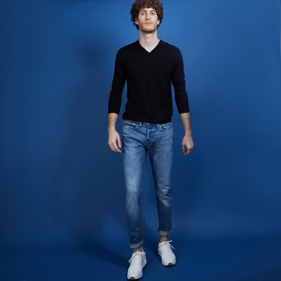 Merino wool V-neck sweater - Elmo