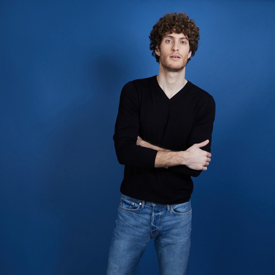 Merino wool V-neck sweater - Elmo