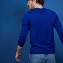 Pull col V en 100% laine mérinos - Badyss 6841 altitude - 48 Bleu roi