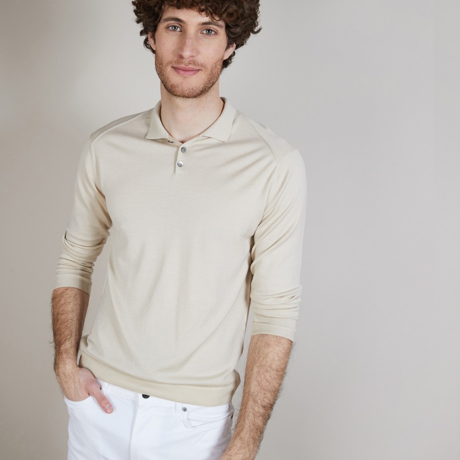 Wool and silk polo neck sweater - Bartev