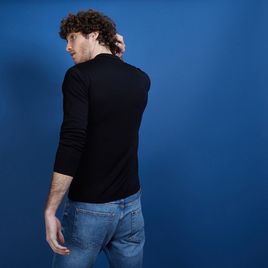 Wool and silk polo neck sweater - Bartev