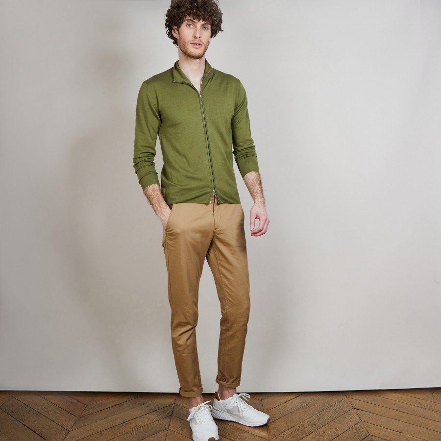 Men's zip-up merino wool cardigan - Estian