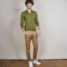 Gilet zippé en 100% laine mérinos - Bastian 6851 maquis - 83 Kaki