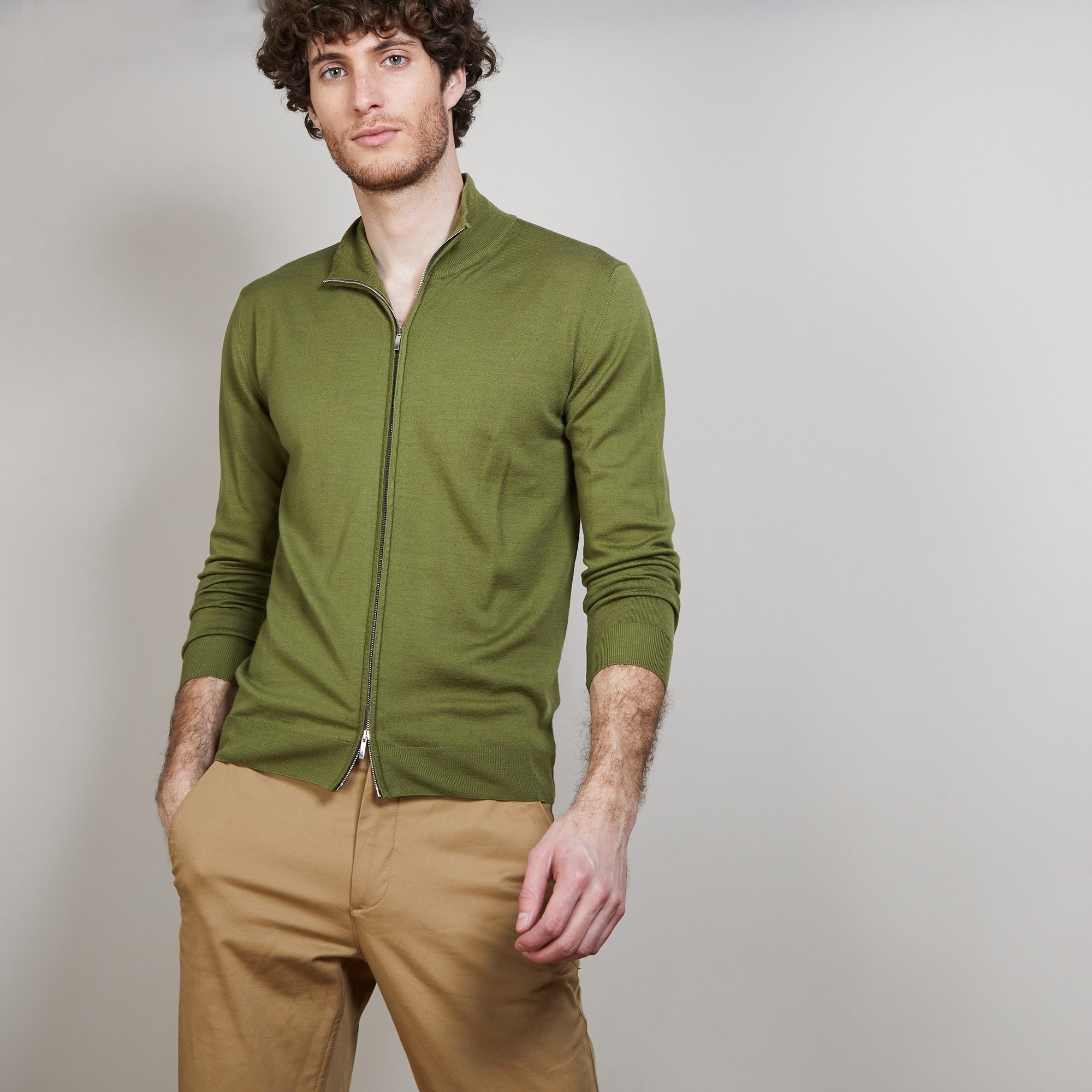 Gilet zippé en 100% laine mérinos - Bastian