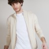 Gilet zippé en 100% laine mérinos - Bastian 6801 beige - 12 Beige clair