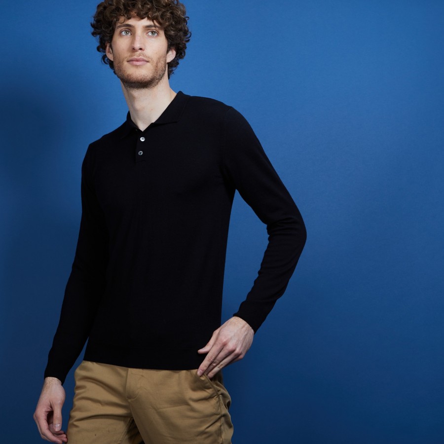 Merino wool polo neck sweater - Eni