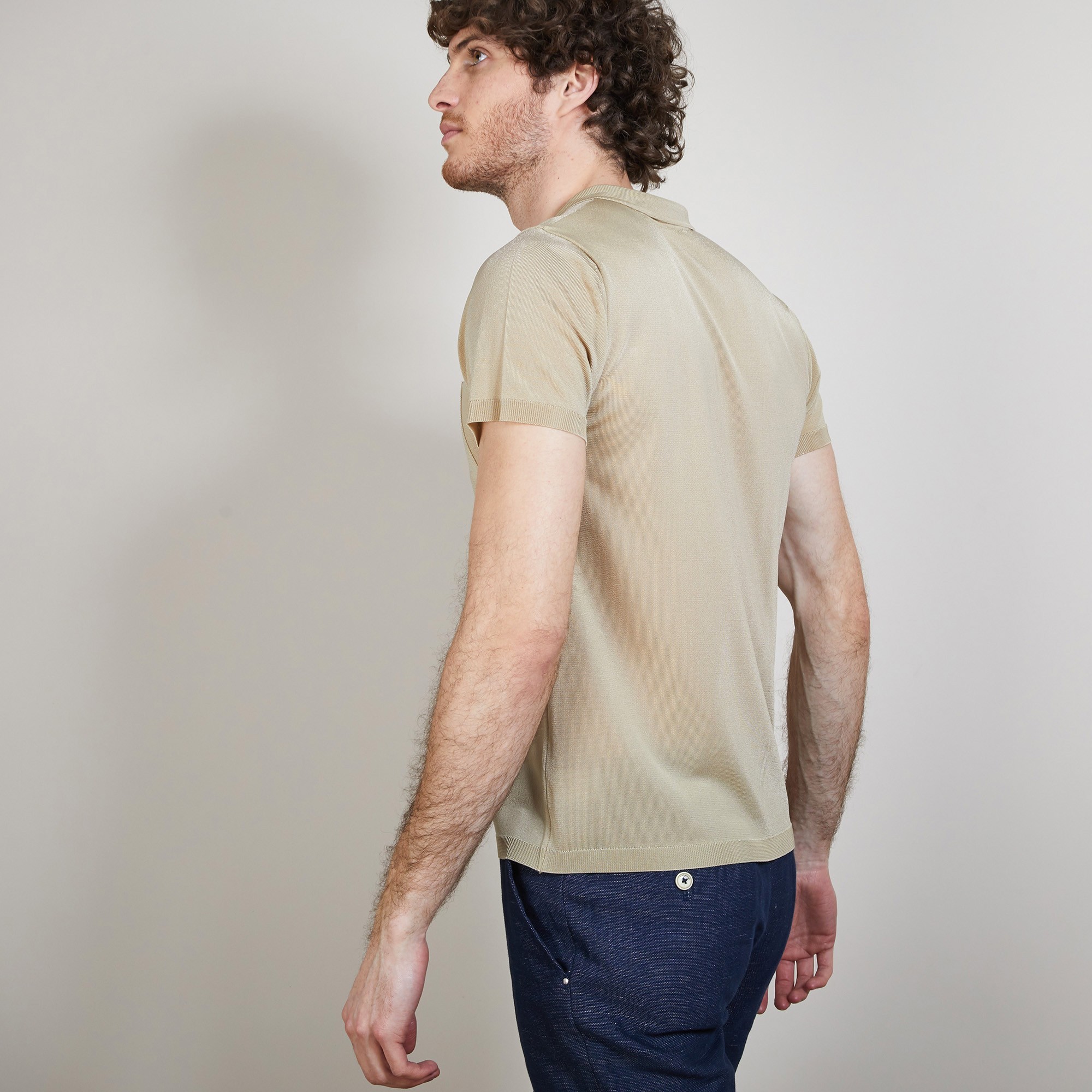Polo en Fil Lumière poche avant - Blaze 6801 beige - 13 Beige moyen