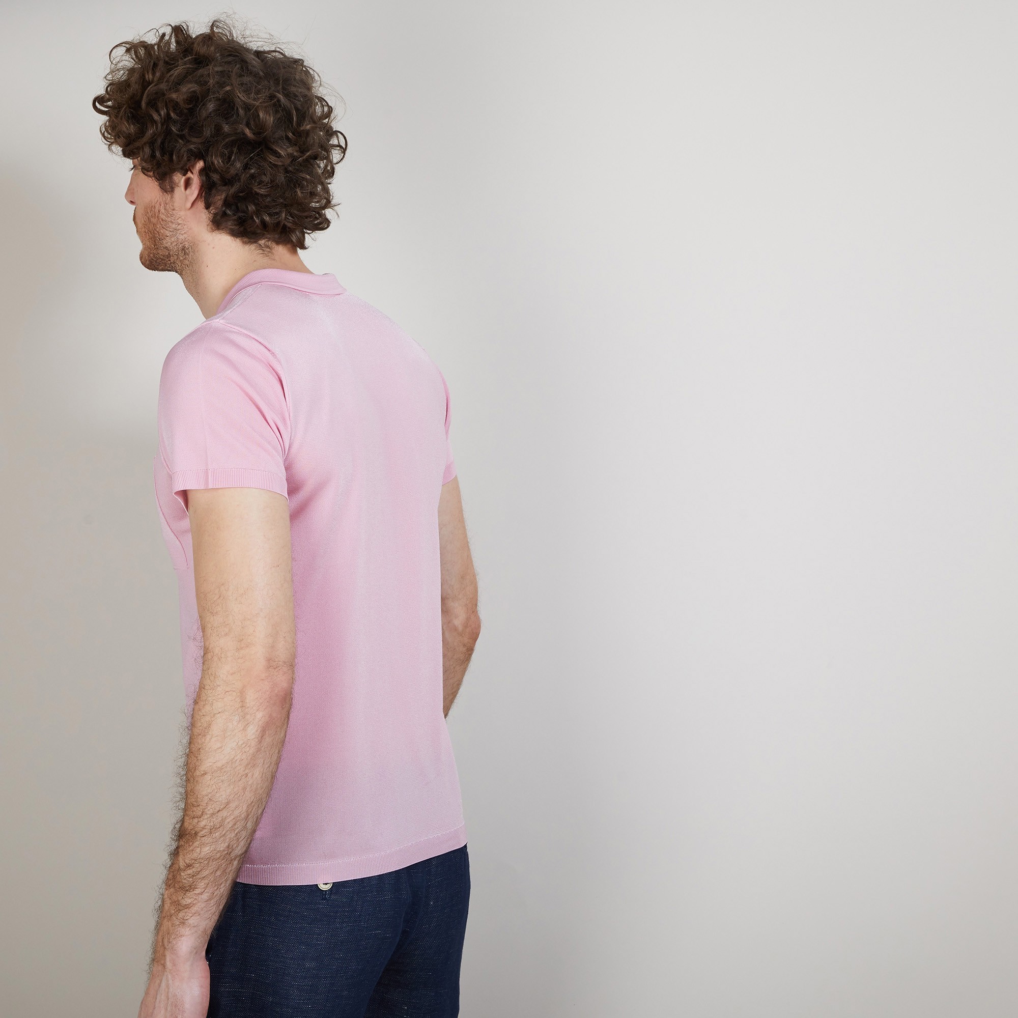 Polo en Fil Lumière poche avant - Blaze 6882 aubepine - 25 Rose moyen