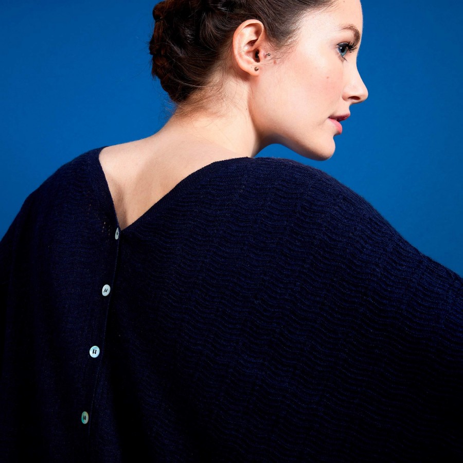 Suéter de cashmere e linho com gola redonda - Ambre