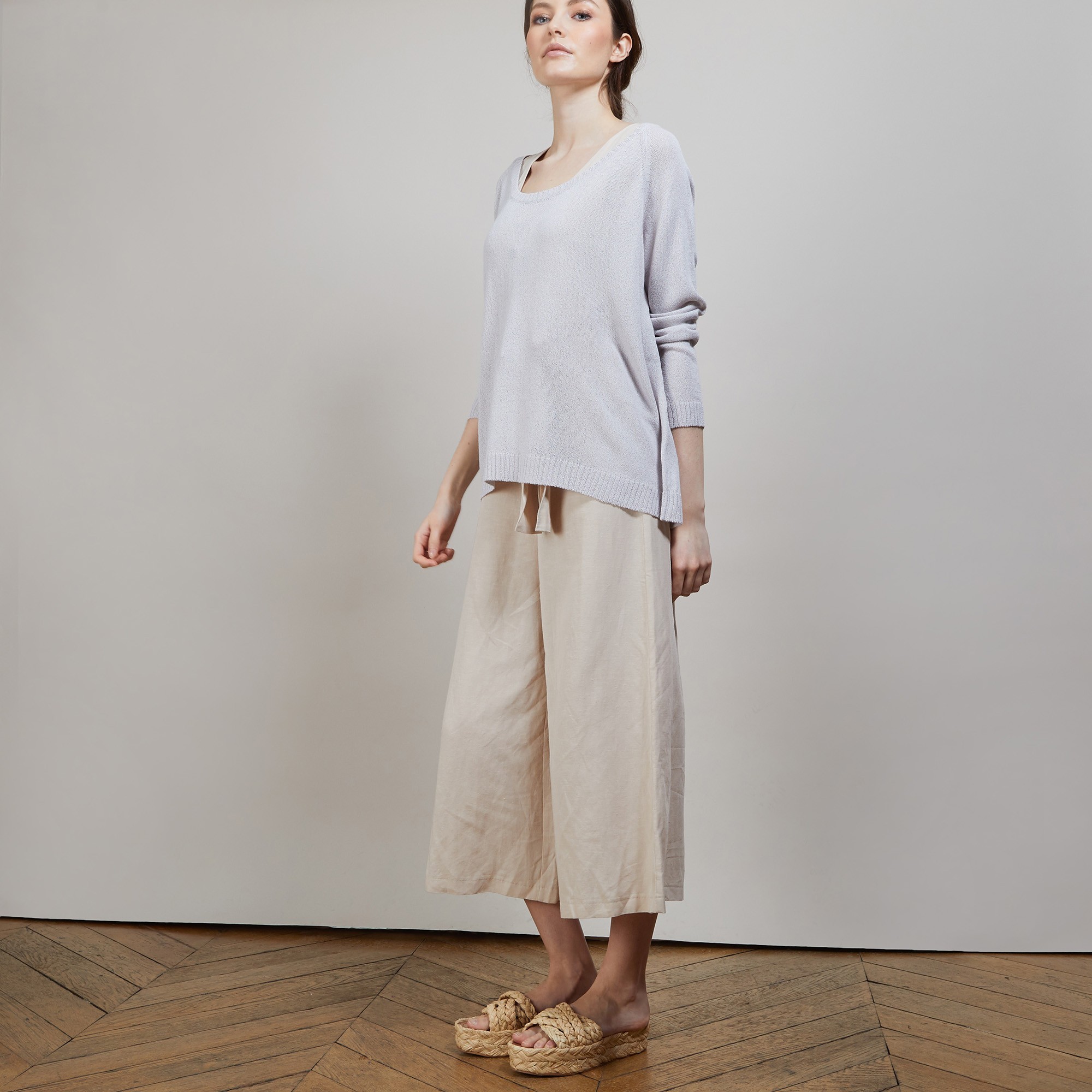 Pull col rond - Babouche  6811GRIS CLAIR 81 GRIS PALE