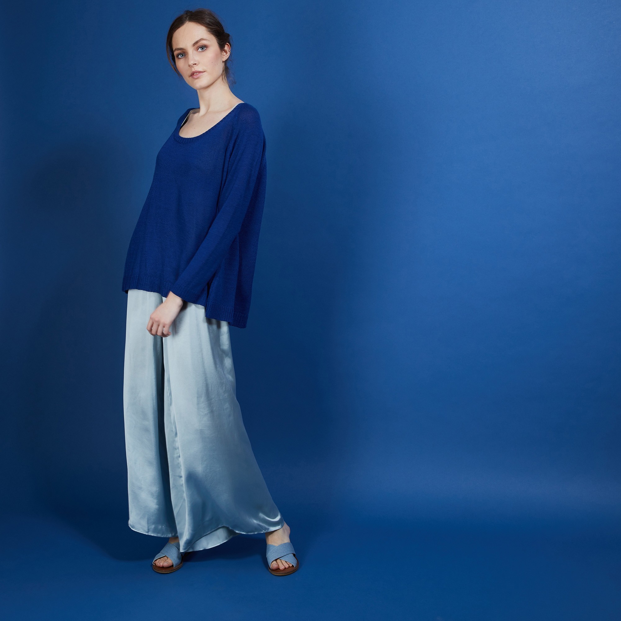 Pull col rond - Babouche  6841 ALTITUDE  03 BLEU FONCE