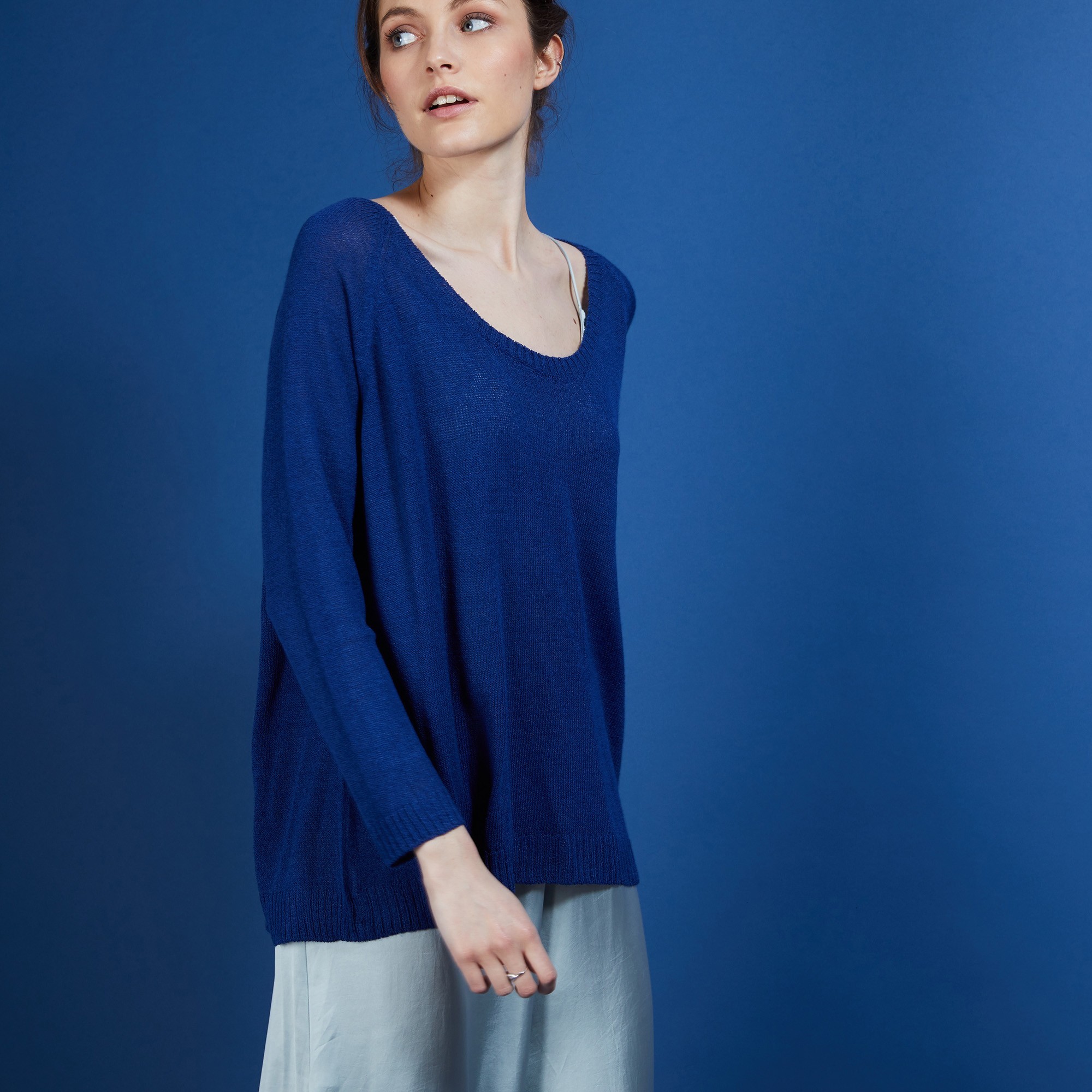Pull col rond - Babouche  6841 ALTITUDE  03 BLEU FONCE