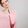 Pull col rond - Babouche  6882 AUBEPINE 25 ROSE MOYEN