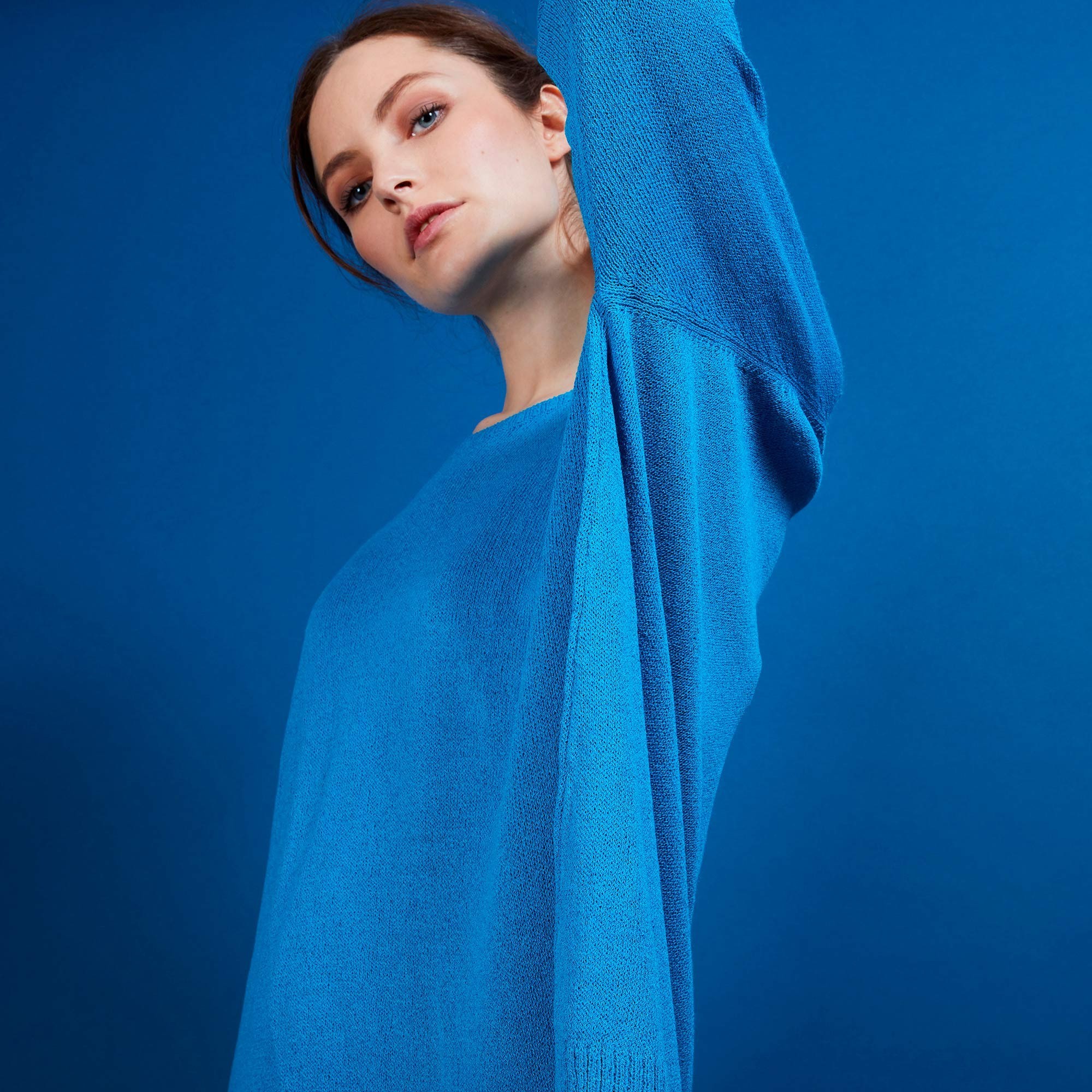 Pull col rond - Babouche 6843 AZUR 49 TURQUOISE