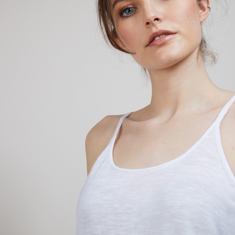 Flamed linen tank top - Bajah