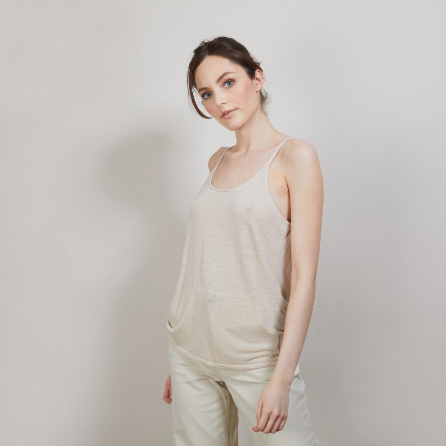 Flamed linen tank top - Bajah