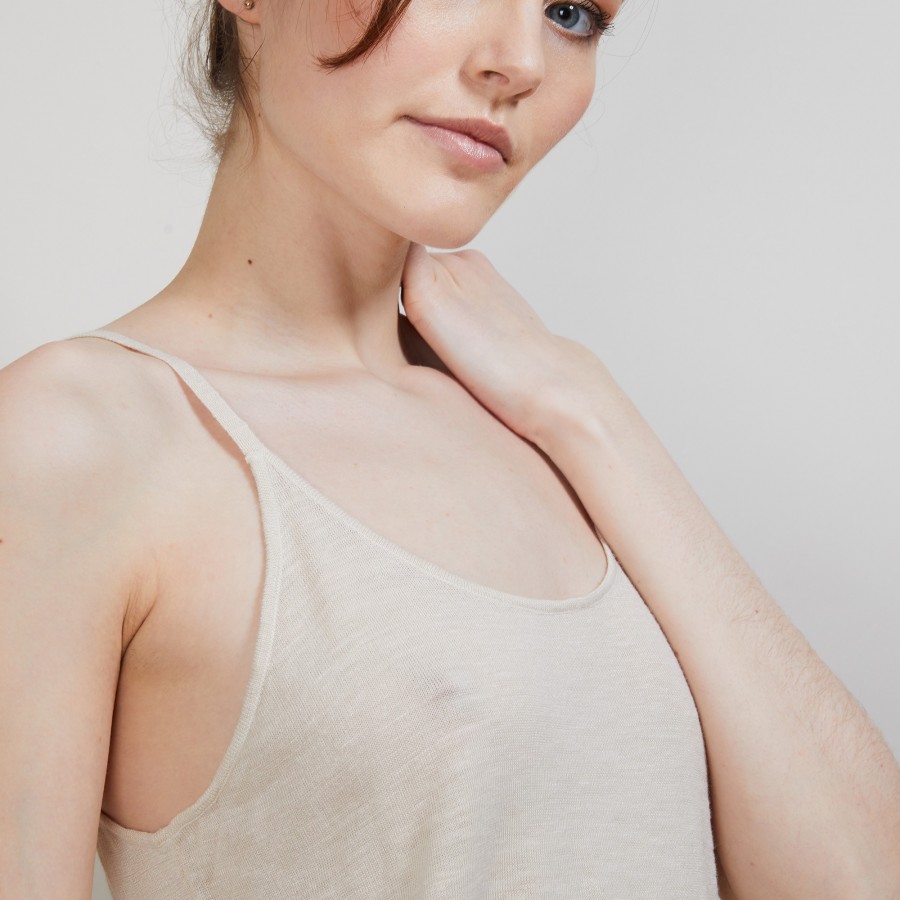 Flamed linen tank top - Bajah