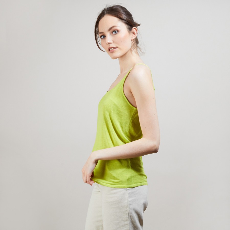 Flamed linen tank top - Bajah