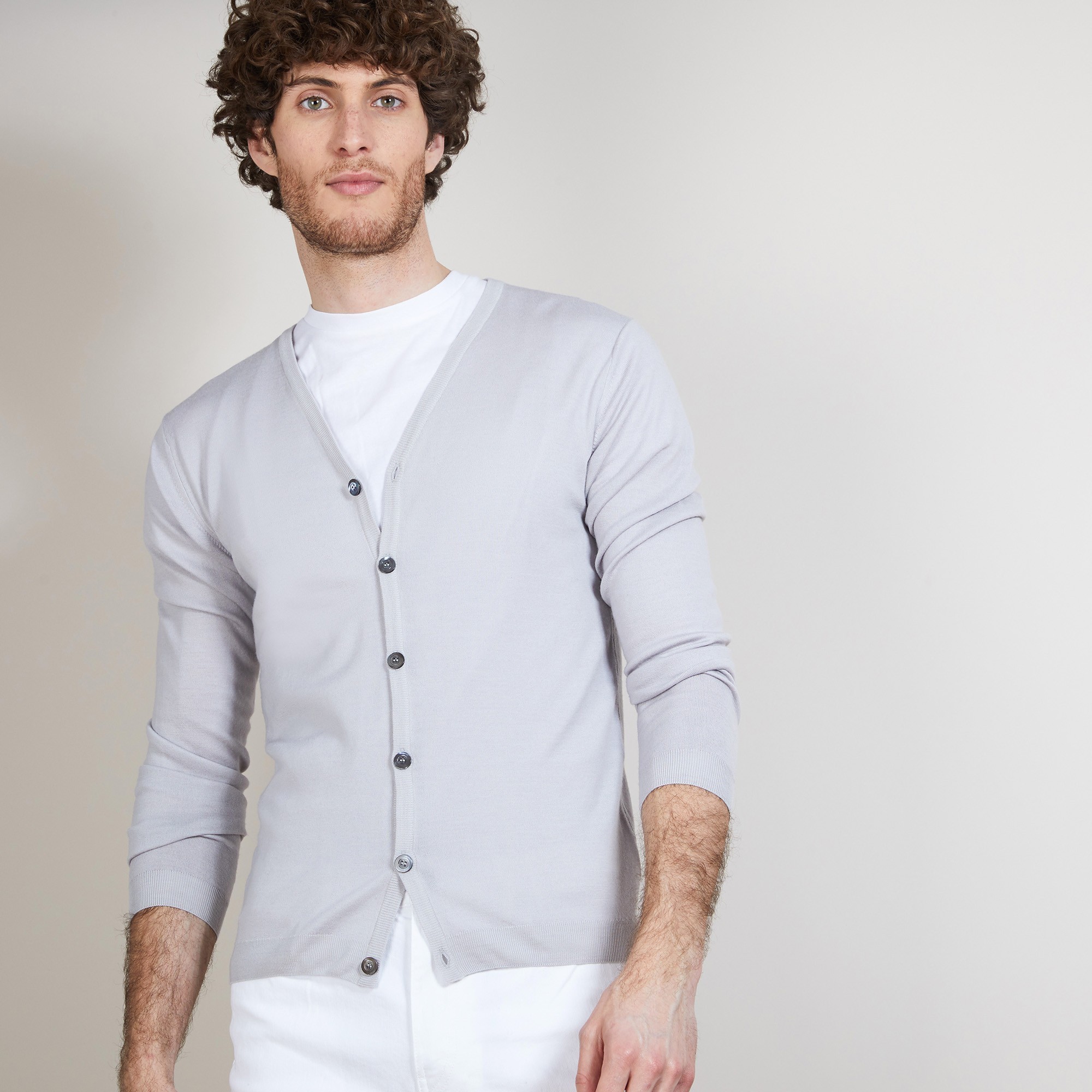 Gilet en 100% laine - Brad 6811 gris clair - 11 Gris clair