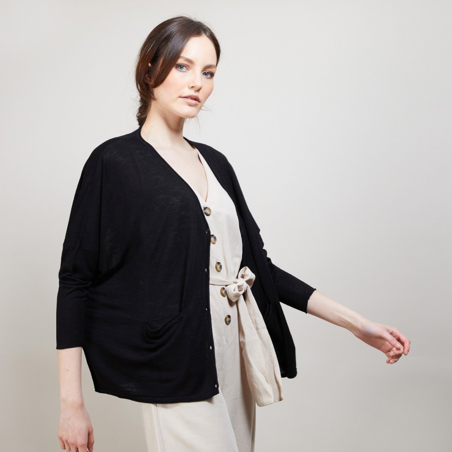 Long gilet en lin - Ballon